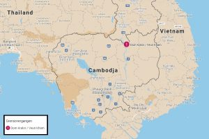 Grensovergangen tussen Cambodja en Laos