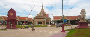 Grensovergangen in Cambodja