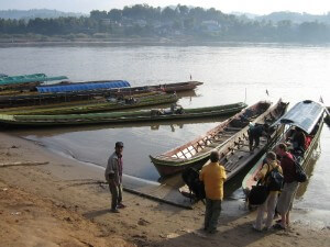 Ban Huay Xai Mekong rivier oversteken