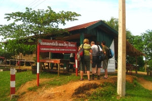 Grensovergangen in Laos