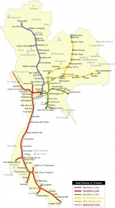 Thailand spoorweg netwerk treinen