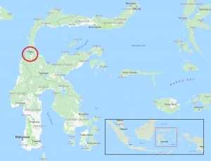 Locatie aardbeving Sulawesi tsunami Palu Indonesie