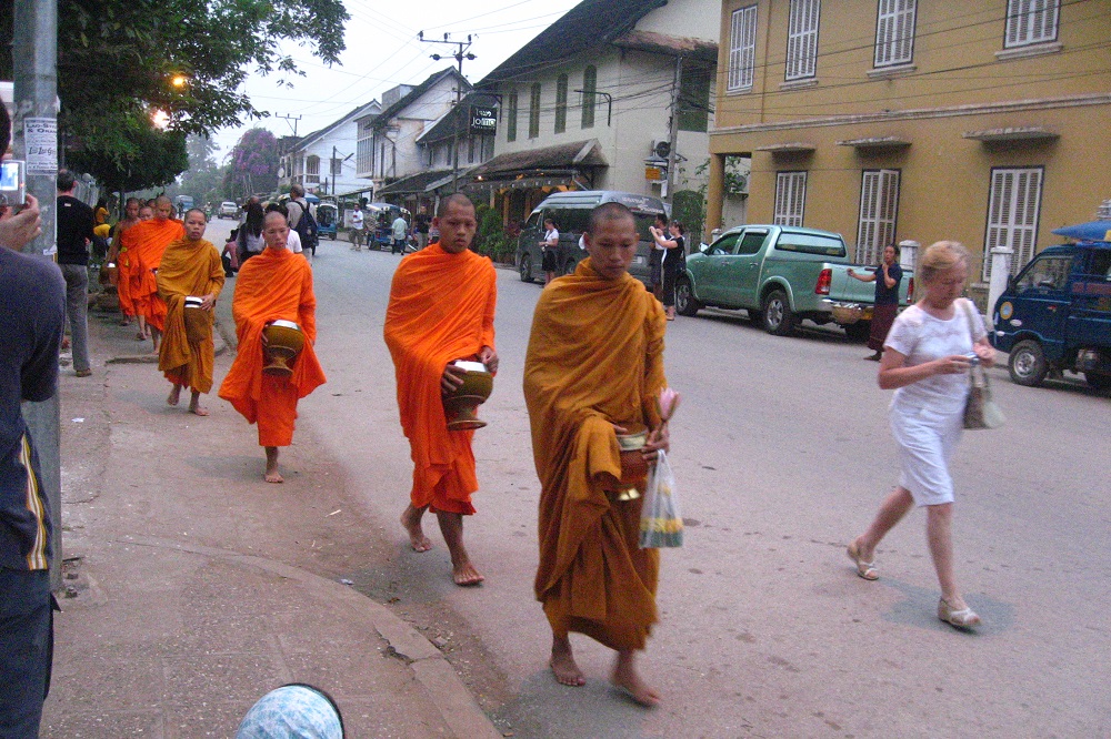 Monniken in Luang Prabang
