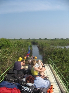 Boottocht over het Tonle Sap meer in Cambodja